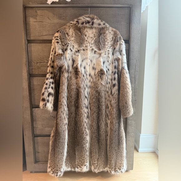 RARE Long Lynx Fur Leopard Print Coat - Picture 5 of 8